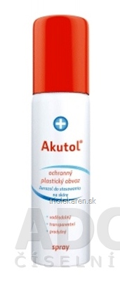 Akutol spray plastický obväz ochranný, sprej s hnacím plynom, 1x60 ml