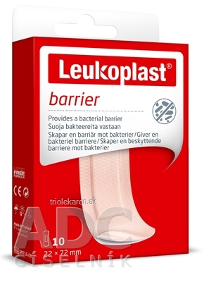 LEUKOPLAST BARRIER náplasť na rany, 22x72 mm (inov.2020/2021) 1x10 ks