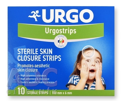 URGO Urgostrips STERILE SKIN CLOSURE STRIPS sterilné chirurgické stehy 100 mm x 6 mm 10 ks