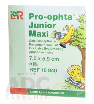 PRO-OPHTA JUNIOR MAXI OČNÉ KRYTIE nepriehľadné 1x5 ks