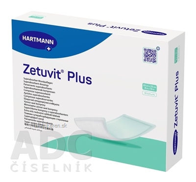 ZETUVIT Plus kompres nasiakavý sterilný (20x25 cm) 1x10 ks