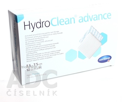 HydroClean advance vankúšik na rany štvorec (7,5x7,5 cm) 1x10 ks