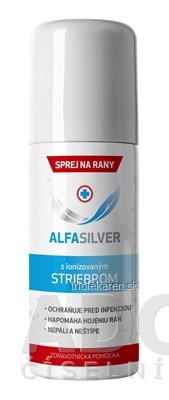 ALFASILVER prášok v spreji na ošetrenie rán 1x125 ml