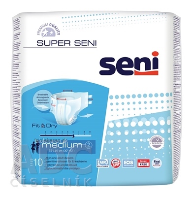 Seni SUPER SENI medium 2 plienkové nohavičky (obvod 75-110 cm) 1x10 ks