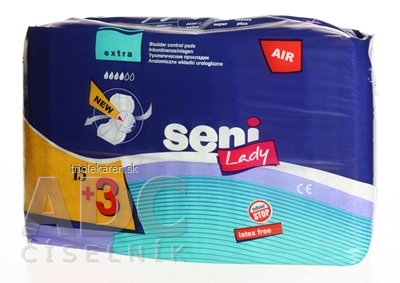 Seni Lady AIR EXTRA VLOŽKY urologické vložky pre ženy 15 x 28 cm savosť 430 ml 15ks