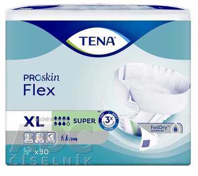 TENA Flex Super XL inkontinenčné nohavičky s rýchloupevňovacím pásom 1x30 ks