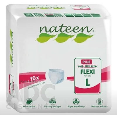 nateen FLEXI PLUS L/XL nohavičky plienkové boky 110-170 cm savosť 2550 ml 10 ks