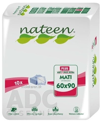 nateen MATI PLUS L podložka pod pacienta (60x90 cm), savosť 1000 ml, 1x10 ks