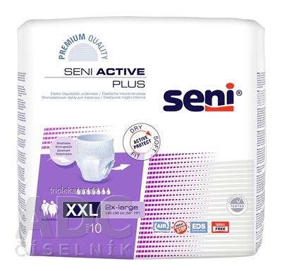 Seni ACTIVE PLUS XXL navliekacie nohavičky (obvod 140-190 cm) 1x10 ks