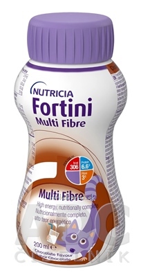 Fortini Multi Fibre s čokoládovou príchuťou tekutá výživa pre deti 1x200 ml