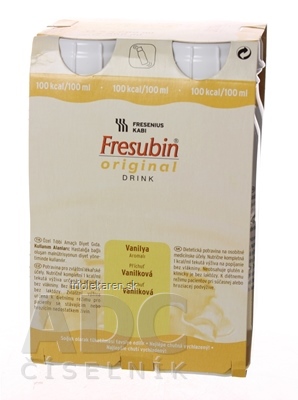 Fresubin Original DRINK EasyBottle, príchuť vanilková, 4x200 ml (800 ml)