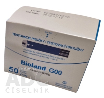 Bioland G00 Model G-427BS testovacie (diagnostické) prúžky ku glukomeru, 2x25 ks (50 ks)