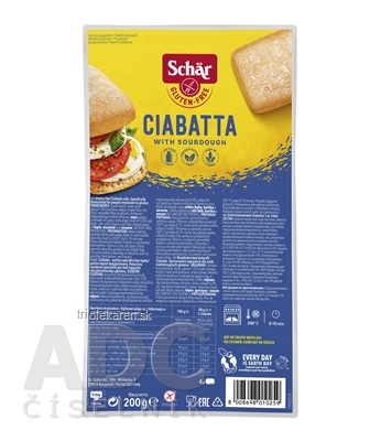 Schär CIABATTA žemle bezgluténové, predpečené 4x50 g (200 g)