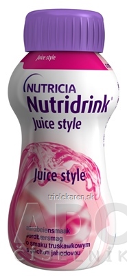 Nutridrink Juice Style s jahodovou príchuťou (inov.2021) 4x200 ml (800 ml)