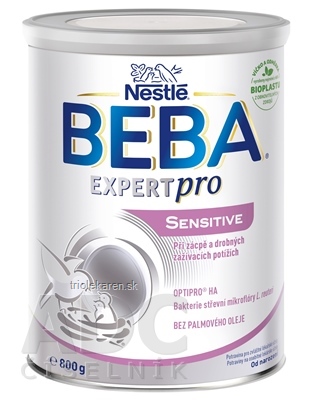 BEBA EXPERT pro SENSITIVE špeciálne výživa dojčiat pri zápche (od narodenia) 1x800 g