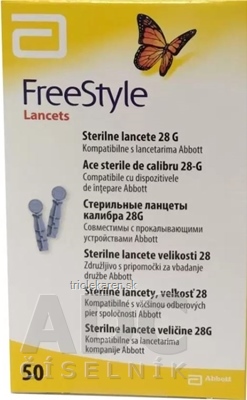 FreeStyle Lancets sterilné lancety do odberového pera, veľkosť 28G 1x50 ks