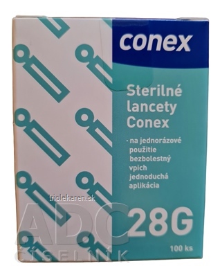 Conex Sterilné lancety 28G lancety do odberového pera 1x100 ks