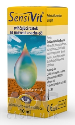 SensiVit unavené suché oči (očná roztoková instilácia) 1x10 ml