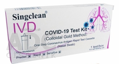 Singclean COVID-19 Test Kit antigénový výterový nazálny test 1 ks