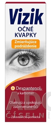 VIZIK Očné kvapky Zmierňujúce podráždenie dexpanthenol a karbomer 1x10 ml