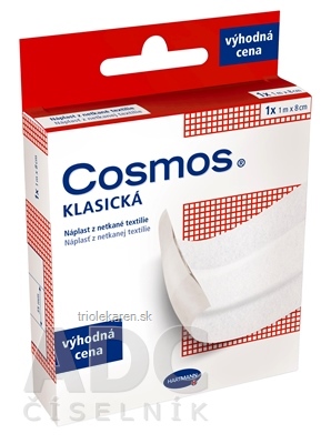 COSMOS KLASICKÁ Náplasť z netkanej textílie 1m x 8cm, biela, výhodná cena, 1x1 ks