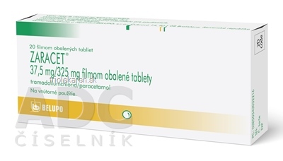 ZARACET tablety 37,5 mg/325 mg 20 ks