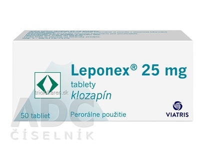 Leponex 25 mg tablety 50 ks