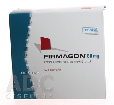 FIRMAGON 80 mg Prášok na injekčný roztok 3 x 80 mg + 3 x 4,2ml piesty ihly adaptér 1 set