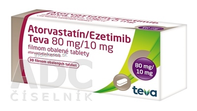 Atorvastatín/Ezetimib Teva 80 mg/10 mg tablety 30 ks