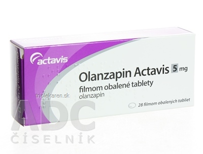 Olanzapin Actavis 5 mg filmom obalené tablety 28 ks