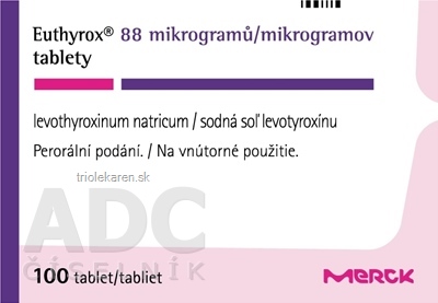 Euthyrox 88 mikrogramov tablety 100 ks