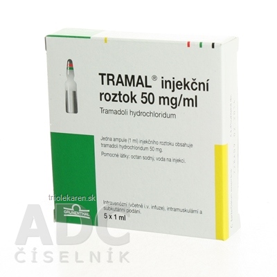 TRAMAL injekčný roztok 50 mg/ml 5 x 1 ml