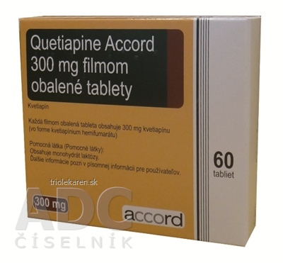 Quetiapine Accord 300 mg tablety 60 ks