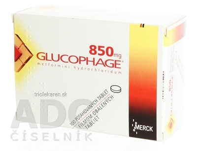 GLUCOPHAGE 850 mg tablety 100 ks