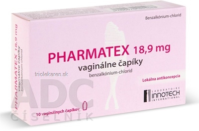 PHARMATEX 18,9 mg vaginálne čapíky sup vag (blis.PVC/LDPE) 1x10 ks