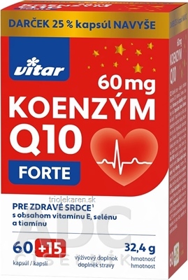 VITAR KOENZYM Q10 FORTE 60 mg kapsuly 75 ks