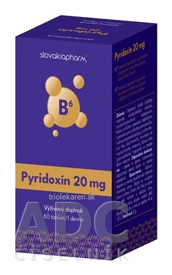 Slovakiapharm Pyridoxín 20 mg tablety 60 ks