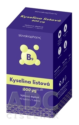 Slovakiapharm Kyselina listová 800 µg tablety 90 ks