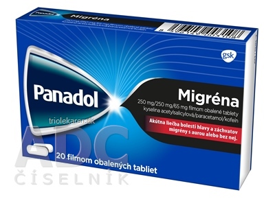 Panadol Migréna 250 mg/250 mg/65 mg tablety 20 ks