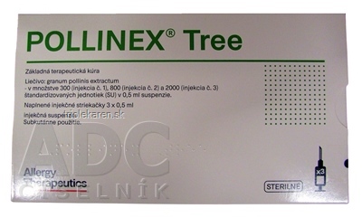 POLLINEX Tree Injekčná suspenzia 300 SU + 800 SU + 2000 SU 3 x 0,5 ml