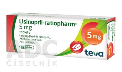 Lisinopril-ratiopharm 5 mg tablety 30 ks