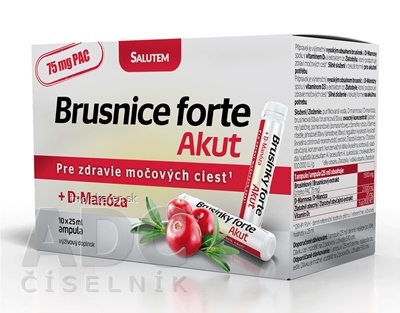 Brusnice forte Akut SALUTEM roztok v ampulkách + D-Manóza 10x25 ml (250 ml)