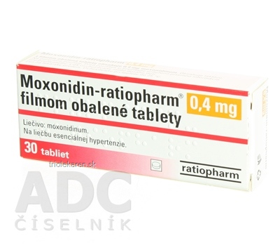 Moxonidin-ratiopharm 0,4 mg tablety 30 ks