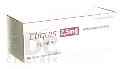 Eliquis 2,5 mg tbl flm (blis.PVC/PVDC/Al) 1x168 ks