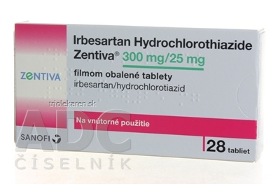 Irbesartan Hydrochlorothiazide Zentiva 300/25 mg tablety 28 ks