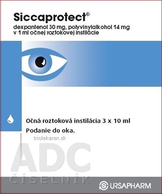 Siccaprotect Očná roztoková instilácia 3 x 10 ml