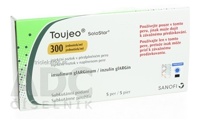 Toujeo 300 jednotiek/ml SoloStar Injekčný roztok 5 x 1,5 ml