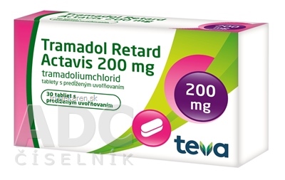 Tramadol Retard Actavis 200 mg tablety 30 ks