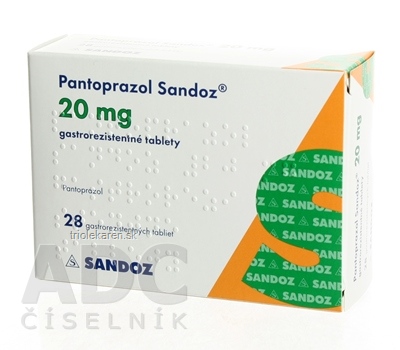 Pantoprazol Sandoz 20 mg Gastrorezistentné tablety 28 ks