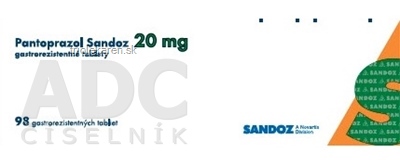 Pantoprazol Sandoz 20 mg Gastrorezistentné tablety 98 ks